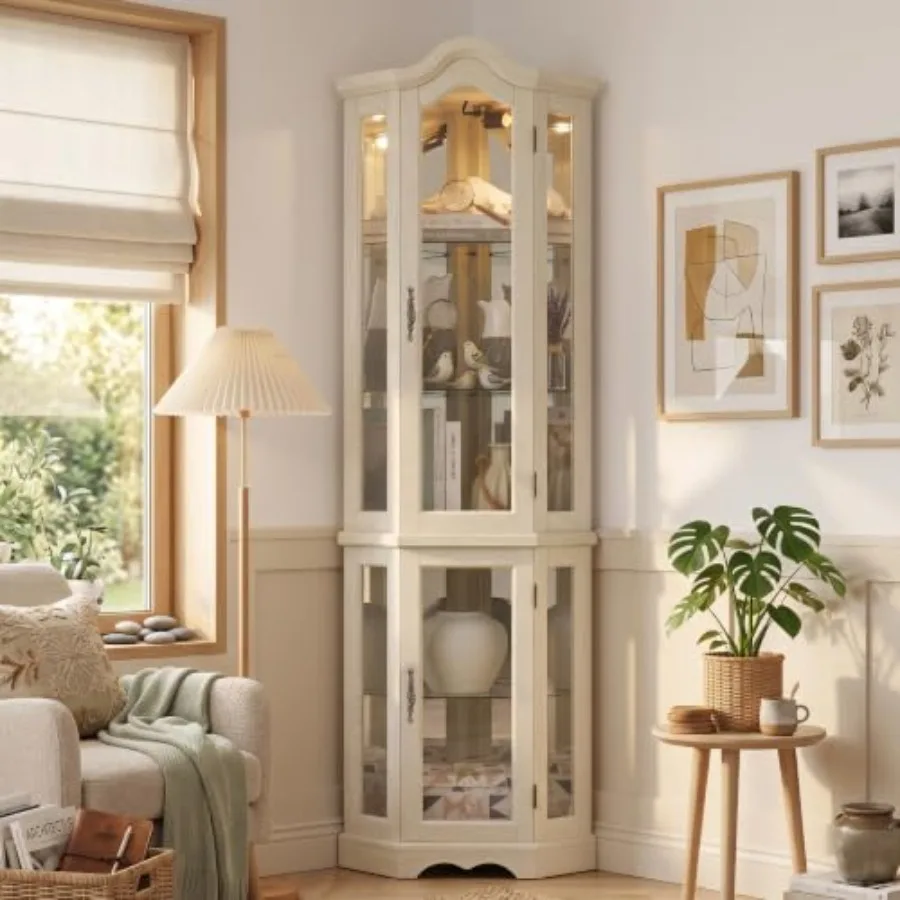 Lighting - Corner curio cabinet for bar and