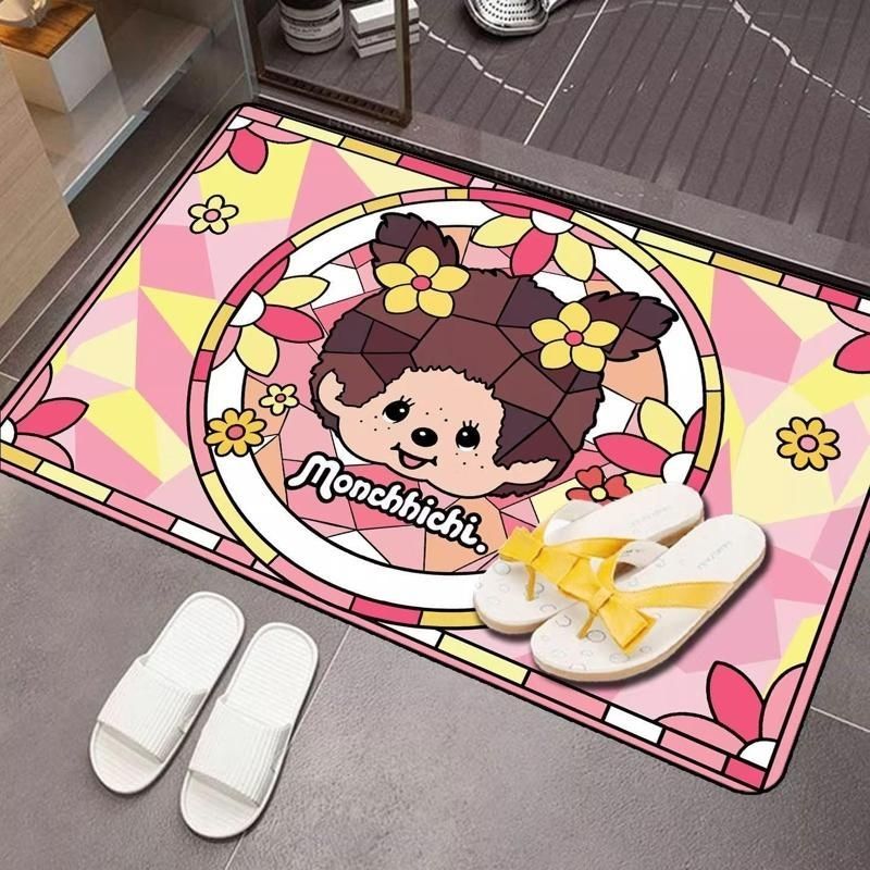 Quick Dry Diatomite Bath Mat - Monchhichi Cartoon Diatomite Bath Mat Super