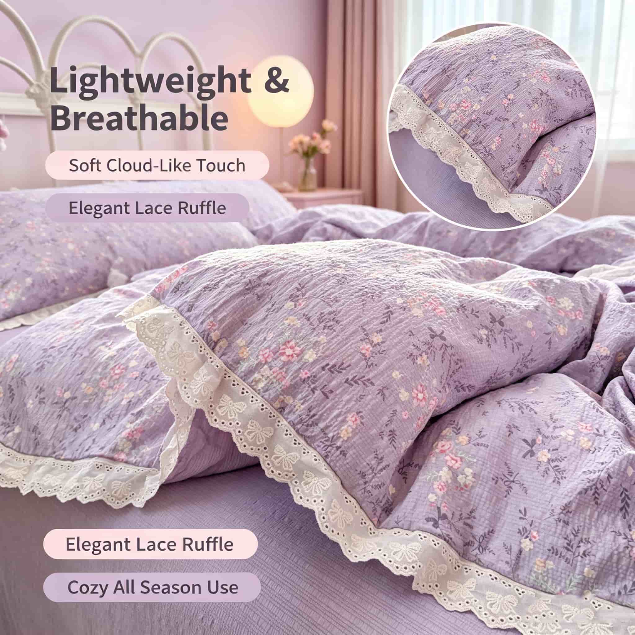 Aesthetic Cottagecore Bedding  - огляд і ціна Aesthetic Floral Duvet Cover