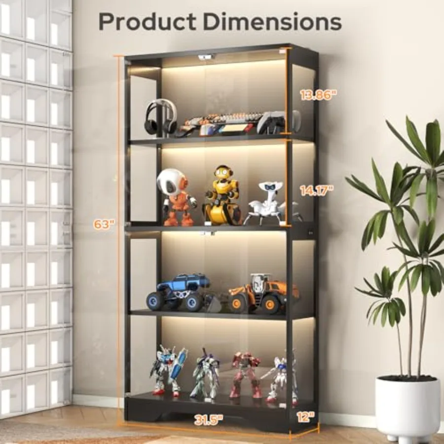 Display Cabinet with Glass Doo - огляд і ціна Lighting