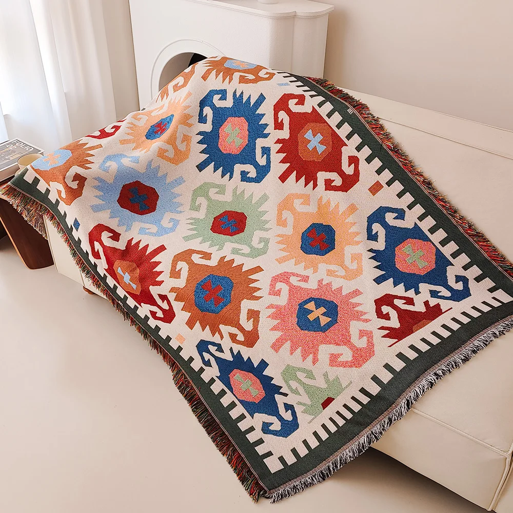 New Sofa Blanket,  Boho Throw  - огляд і ціна Boho Throw Blanket Fringe