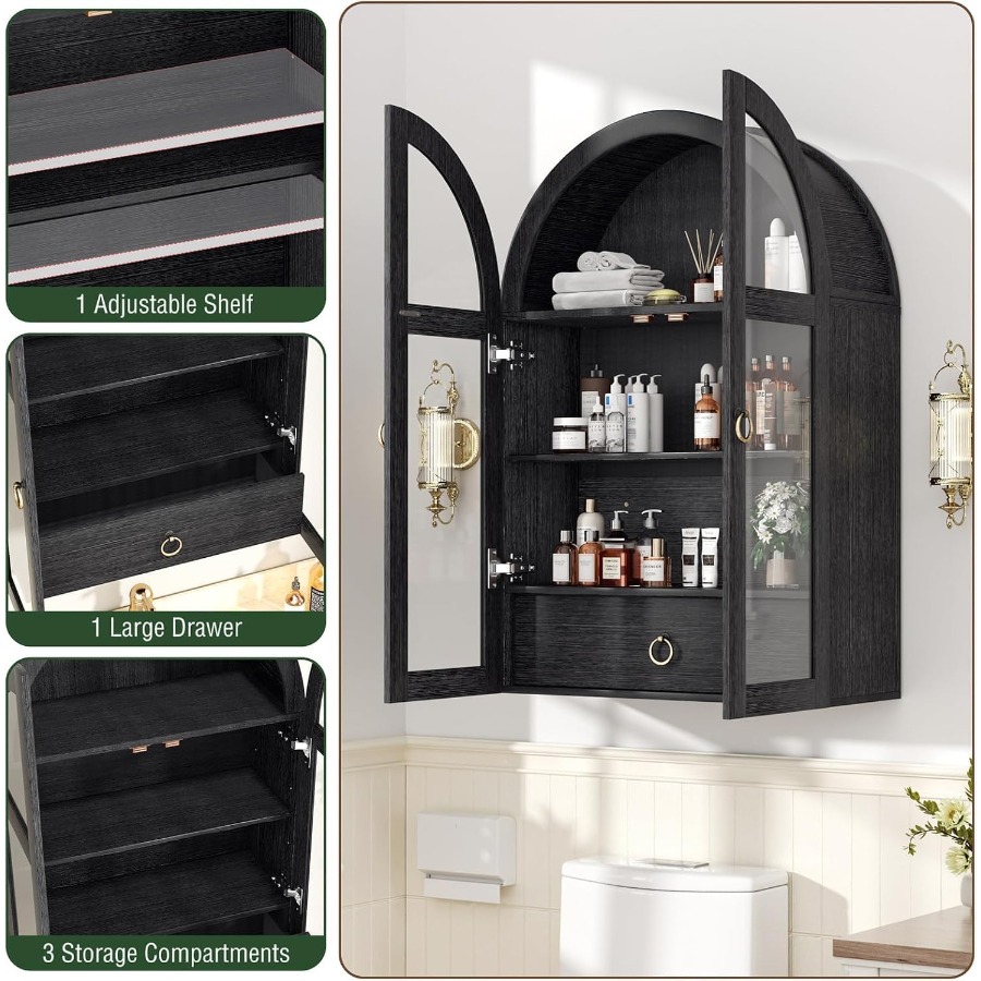 Arched Wall Cabinet with Tempe - огляд і ціна Storage & Organization