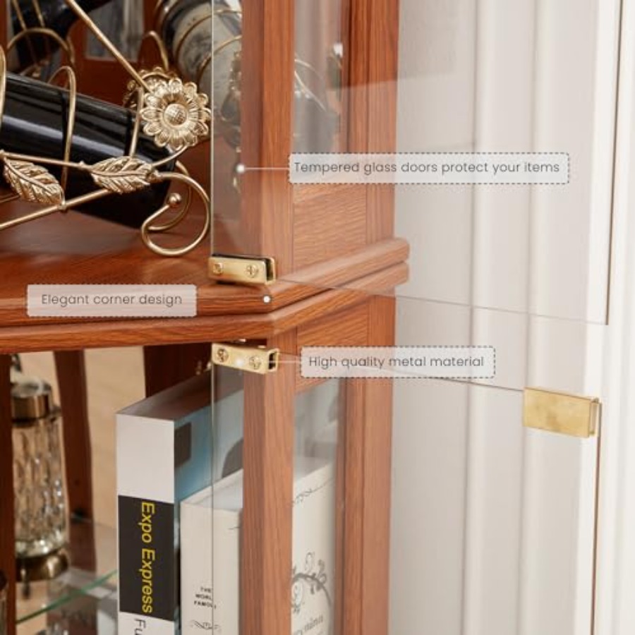 Corner curio cabinet for livin - огляд і ціна Storage & Organization