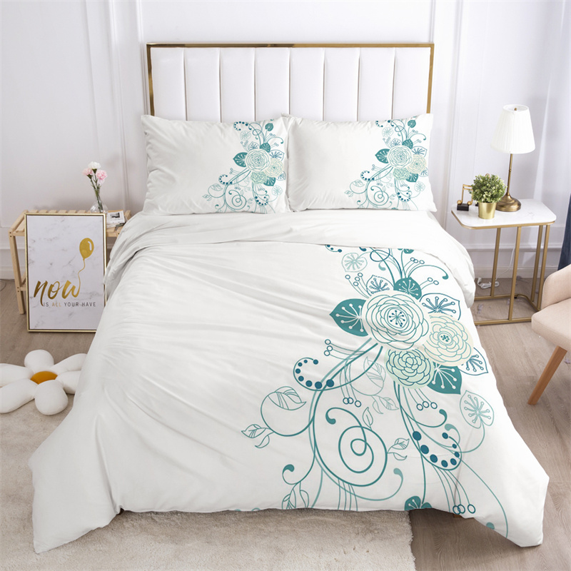 Floral Leaves Bedding Set Micr - огляд і ціна Aesthetic Floral Duvet Cover