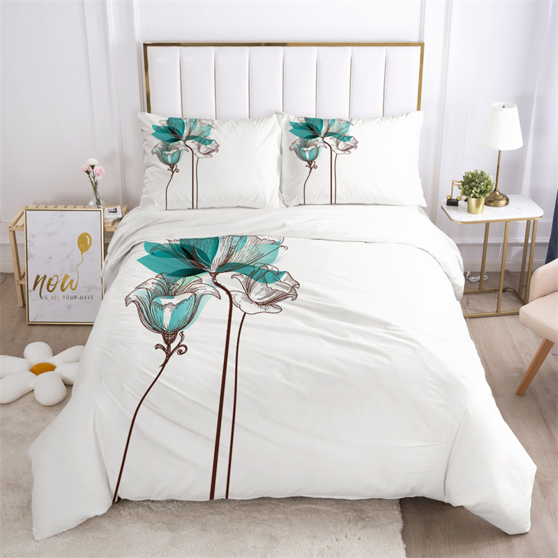 Floral Leaves Bedding Set Micr - огляд і ціна Aesthetic Floral Duvet Cover